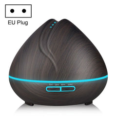 Peach Shape Wood Grain Remote Control Ultrasonic Humidifier Aromatherapy Machine Automatic Alcohol Sprayer with LED Lights, Capacity: 400mL, EU Plug (Dark Wood Color), Peach Shape Dark Wood Color, Peach Shape Light Wood Color, Diamond Dark Wood Color  ...