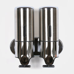 Dual Hotel Shower Manual Dispenser Wall Mounted Washing Liquid Shampoo Soap Bottle, Capacity: 1000ml, 1000ml/Stainless Steel