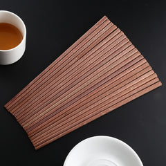 10 Pairs Natural Red Sandal Wood Non-slip Chopsticks