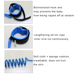 Kids Safety Harness Child Leash Anti Lost Wrist Link Traction Rope Anti Lost Bracelet, Length: 2.5m, 2.5m  Orange, 2.5m Blue