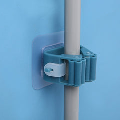 5pcs Wall-mounted Mop Storage Hooks No-stick Stick Kitchen Bathroom Brush Storage Tools