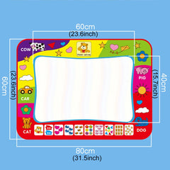 Children Rainbow Color Magic Doodle Water Drawing Mat with 2 Pen, Size: 80cm x 60cm, Size: 80cm x 60cm