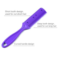 3pcs Hair Tools Double-sided Knife Hair Comb Hair Bangs Trimmer Thinning Device Hair Clipper,  Random Color Delivery, 1, 2, 10 PCS Random Color Delivery