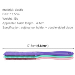 3pcs Hair Tools Double-sided Knife Hair Comb Hair Bangs Trimmer Thinning Device Hair Clipper,  Random Color Delivery, 1, 2, 10 PCS Random Color Delivery
