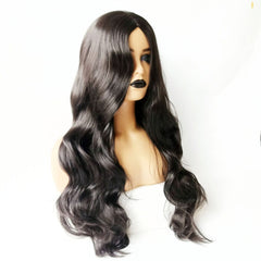 Centre-parted Big Curve Long Curls Wig Chemical Fiber Hair Full Headgear for Women