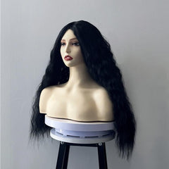 Corn Blanching Long Curly Hair Wig Headgear for Women