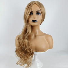 Gradient Color Long Curly Hair Wig Headgear for Women