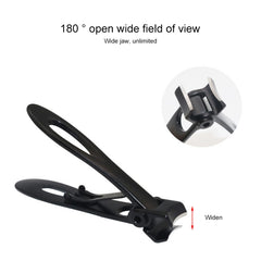 Nail Art Tool Nail Clipper Stainless Steel Nail Nipper, Size: S, 6.9 x 1.3cm, Size: 6.9 x 1.3cm (Black)