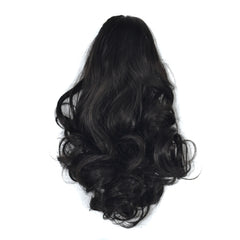 Natural Short Curly Hair Clip-on Pear Blossom Roll Horsetail Wig