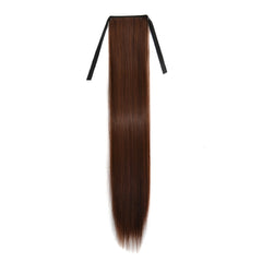 Natural Long Straight Hair Ponytail Bandage-style Wig Ponytail for Women，Length: 75cm, 75cm