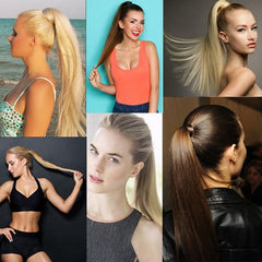 613H12# Invisible Seamless Bandage-style  Wig Long Straight Hair Wig Ponytail, 613H12#