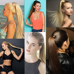 2M33# Invisible Seamless Bandage-style  Wig Long Straight Hair Wig Ponytail, 2M33#