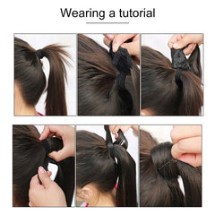 1# Invisible Seamless Bandage-style  Wig Long Straight Hair Wig Ponytail, 1#