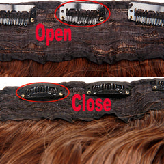 27M613# One-piece Seamless Five-clip Wig Long Straight Wig Piece, 27M613#