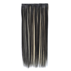 1BH613# One-piece Seamless Five-clip Wig Long Straight Wig Piece, 1BH613#