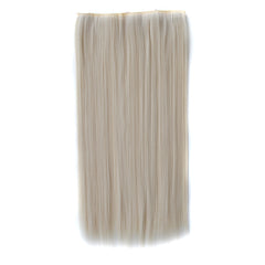 60# One-piece Seamless Five-clip Wig Long Straight Wig Piece, 60#