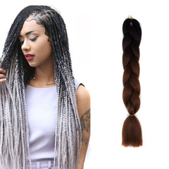 Fashion Color Gradient Individual Braid Wigs Chemical Fiber Big Braids, Length: 60cm(04 Black+Red), 04, 05, 07, 09, 10, 11, 12, 13, 14, 19, 20, 22, 23, 24, 32, 33