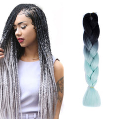 Fashion Color Gradient Individual Braid Wigs Chemical Fiber Big Braids, Length: 60cm(04 Black+Red), 39, 40, 41, 48, 52, 53, 55, 57, 58, 60