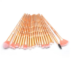 20 in 1 Diamond Handle Eye Brush Multi-functional Makeup Brush, Pink+Blue Handle and Purple Brush, HCB9120A, HCB9120B, HCB9120C, HCB9120D, HCB9120E, HCB9120F, HCB9120G