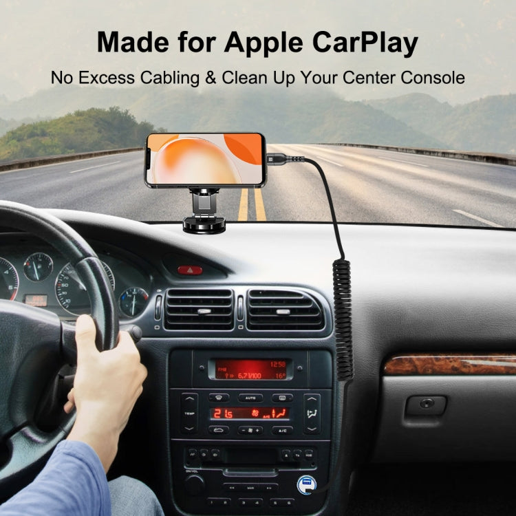 HAWEEL 1m 5A USB-C / Type-C to USB-C / Type-C Retractable Coiled PD Fast Charging Cable, 1m 5A Type-C