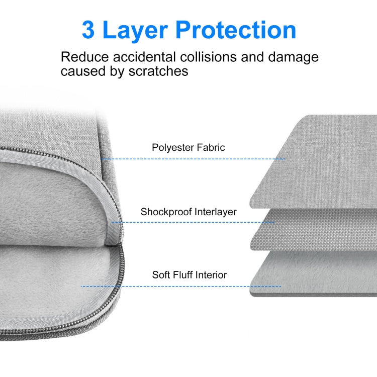 HAWEEL Laptop Sleeve Case Zipper Briefcase Bag with Handle for 15-16.7 inch Laptop, For 15-16.7 inch Laptop (with Handle)