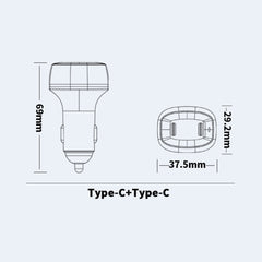 ACC-580 Dual Ports PD 60W Fast Charging Car Charger