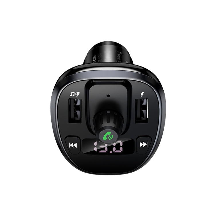 USAMS US-CC115 C21 Dual USB 3.4A Digital Display Wireless FM Car Charger, US-CC115 C21