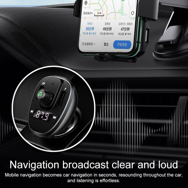 USAMS US-CC115 C21 Dual USB 3.4A Digital Display Wireless FM Car Charger, US-CC115 C21