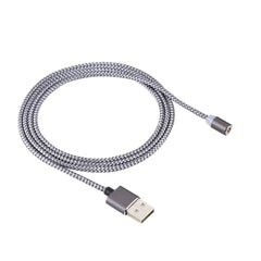1.05m 8 Pin + Micro USB + USB-C / Type-C to USB Weave Data Sync Charging Cable with LED Indicator