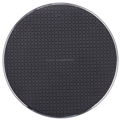 10W QI Plaid Pattern Round Metal Wireless Charger, 10W Metal