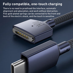 140W USB-C / Type-C to MagSafe 3 Nylon Braided Magnetic Charging Cable, Length: 2m, 140W Blue, 140W White
