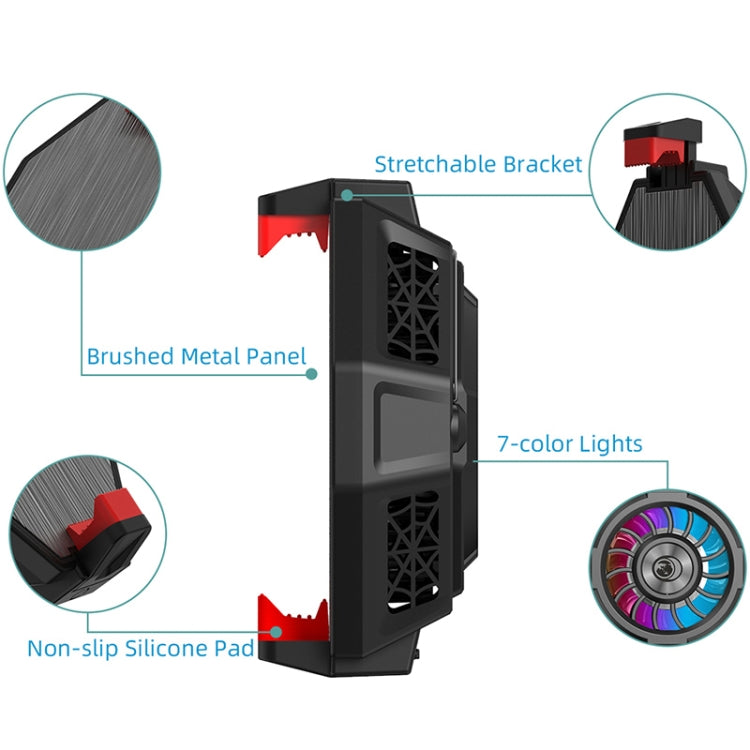 MB-F3 Mobile Phone Live Broadcast Gaming Semiconductor Radiator Back Clamp Cooling Fan, MB-F3