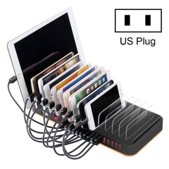 WLX-815 100W 15 Ports USB Fast Charging Dock Smart Charger with Phone & Tablet Holder, 100W US Plug, 100W EU Plug, 100W UK Plug, 100W AU Plug
