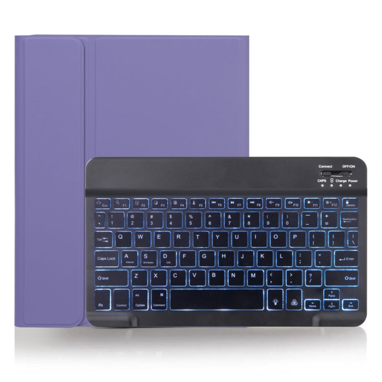 X-11BS Skin Plain Texture Detachable Bluetooth Keyboard Tablet Case for iPad Pro 11 inch 2020 / 2018, with Pen Slot & Backlight, Black Keyboard