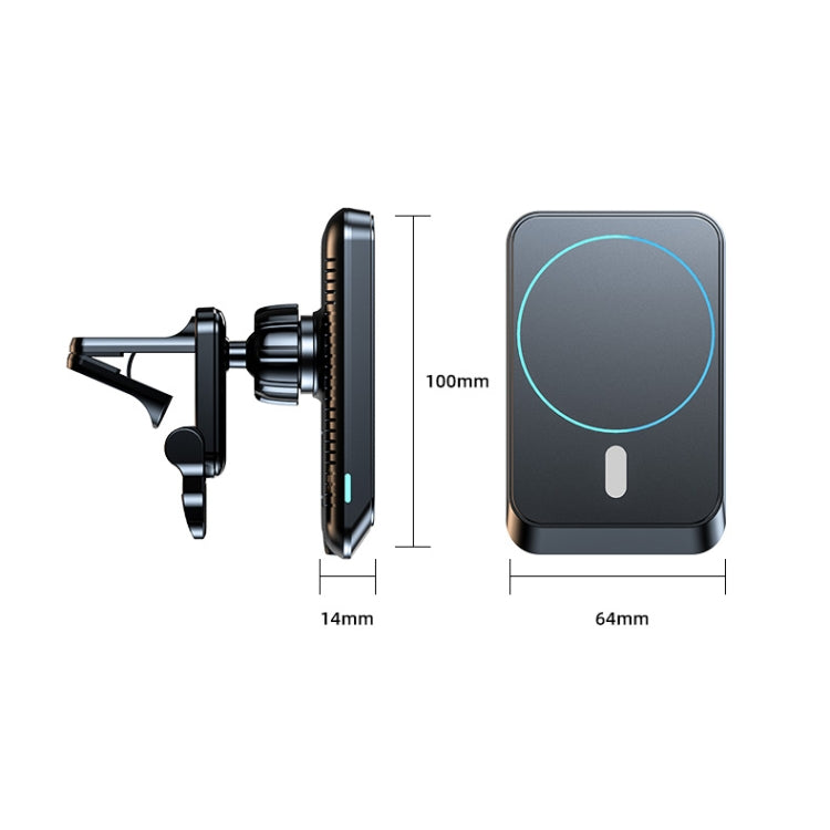 JJT-969 15W Max Output Magnetic Car Air Outlet Bracket Wireless Charger, JJT-969
