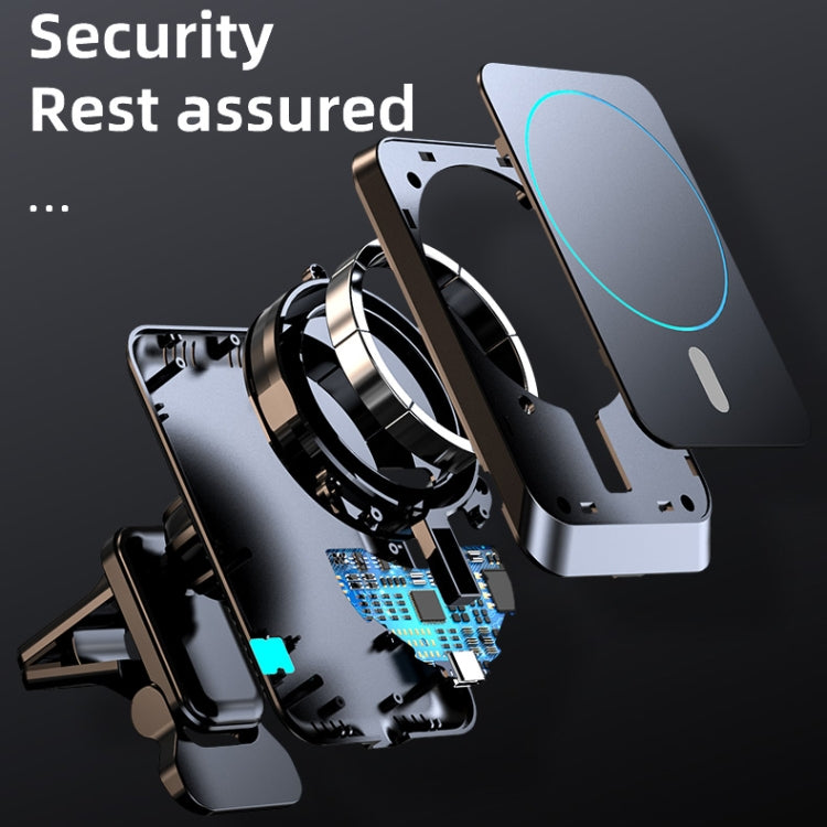 JJT-969 15W Max Output Magnetic Car Air Outlet Bracket Wireless Charger, JJT-969