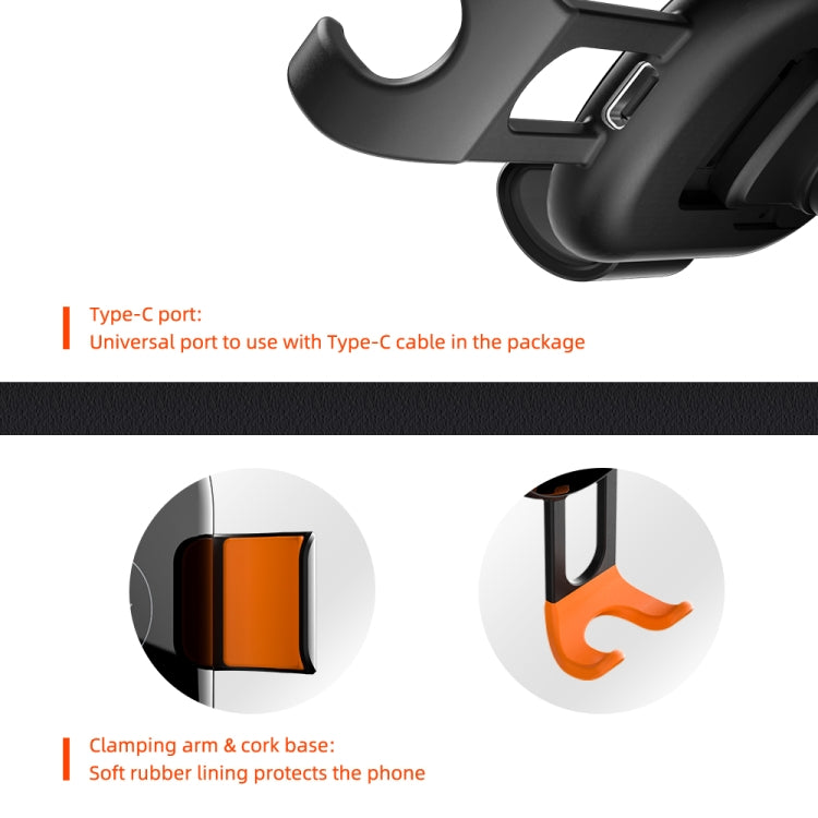 ROCK W31 Car Gravity Wireless Charging Air Outlet Bracket, W31