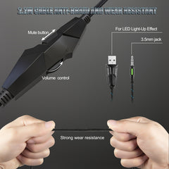 ONIKUMA K19 Single Plug Light Adjustable Gaming Headphone with Microphone