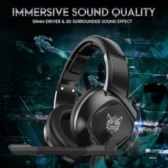 ONIKUMA K19 Single Plug Light Adjustable Gaming Headphone with Microphone