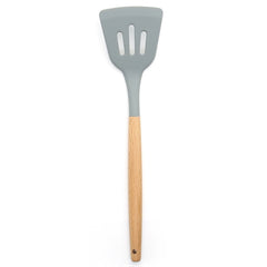 Silicone Wood Handle Leak Shovel Heat-resistant Cooking Shovel Kitchen Tools, Leak Shovel