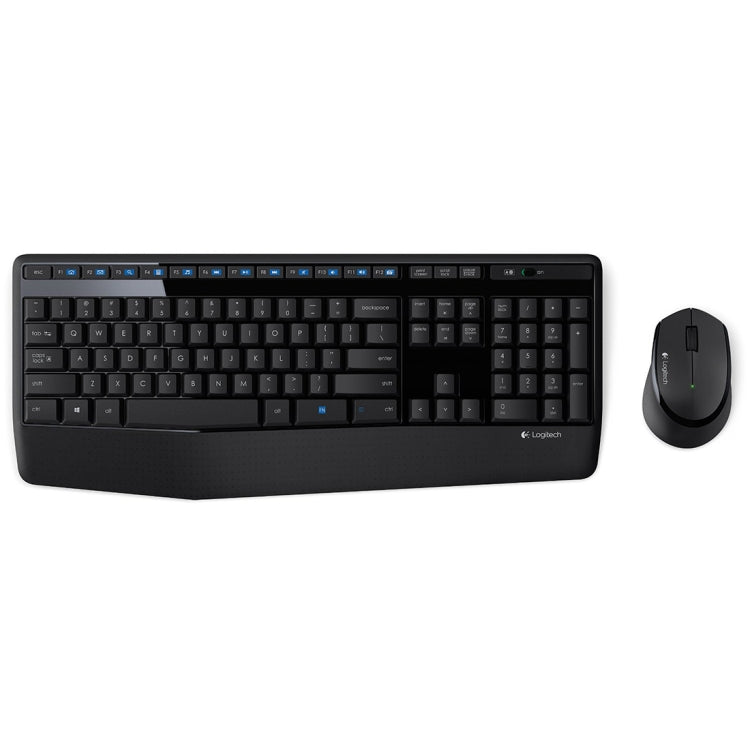 Logitech MK345 Wireless Full-size Keyboard + 2.4GHz 1000DPI Wireless Optical Mouse Set with Nano Receiver, Logitech MK345