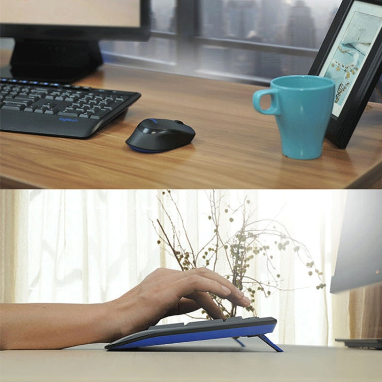 Logitech MK345 Wireless Full-size Keyboard + 2.4GHz 1000DPI Wireless Optical Mouse Set with Nano Receiver, Logitech MK345