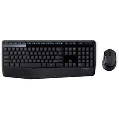 Logitech MK345 Wireless Full-size Keyboard + 2.4GHz 1000DPI Wireless Optical Mouse Set with Nano Receiver, Logitech MK345