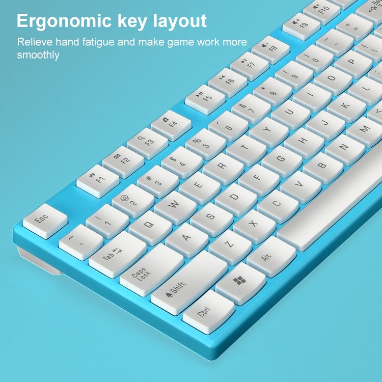 ZGB 8820 Candy Color Wireless Keyboard + Mouse Set, 8820 (Black), 8820 (White)