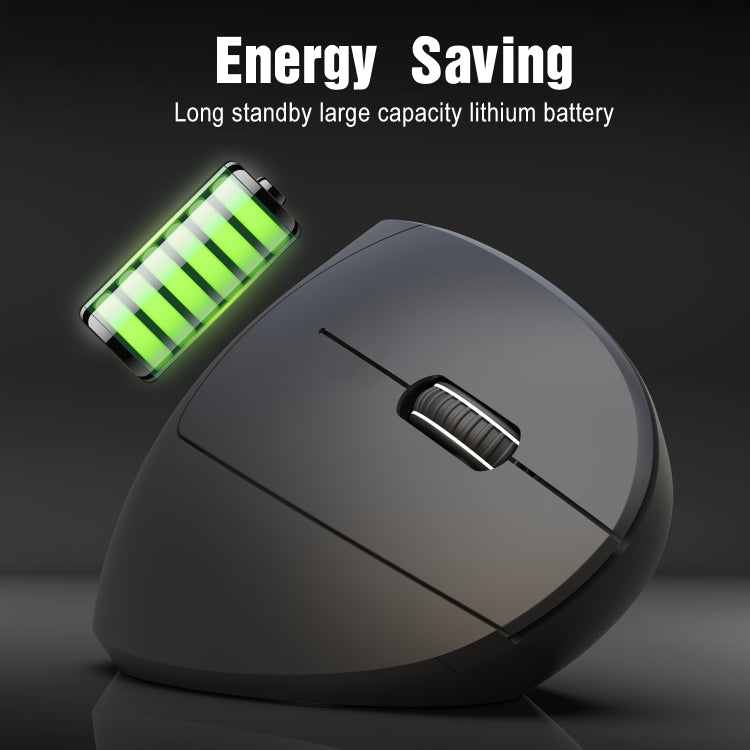 HXSJ T29 Bluetooth 3.0 Wireless Bluetooth 6-Keys 2400 DPI Adjustable Ergonomics Optical Vertical Mouse, 6 Buttons T29 Grey