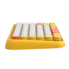 Ajazz 308I 84 Keys Tablet Mobile Phone Computer Household Office Bluetooth Keyboard, Yellow