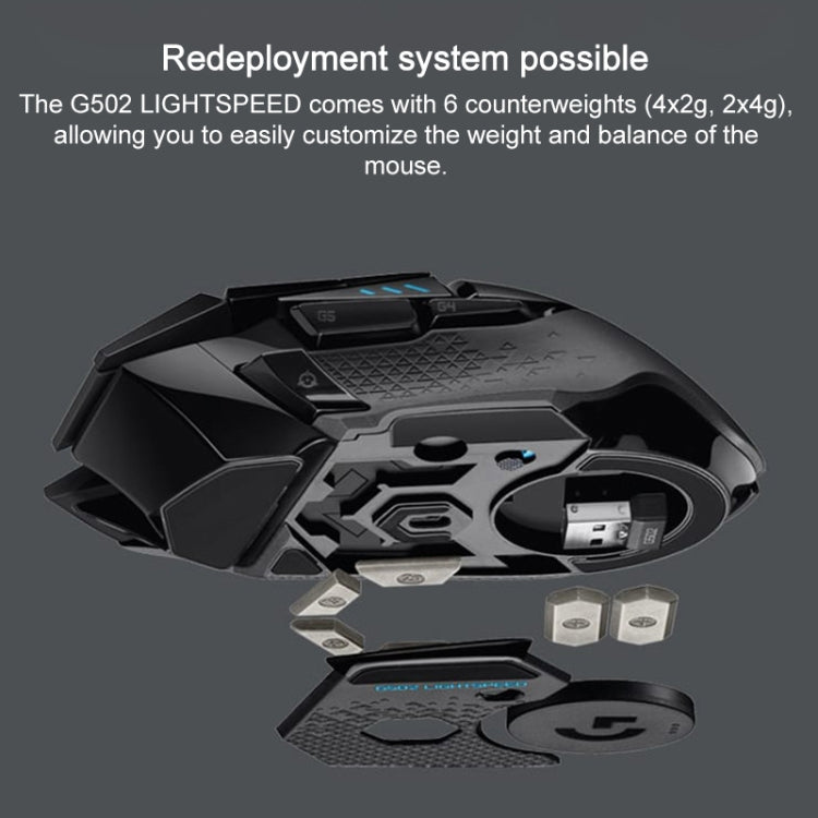Logitech G502 Lightspeed 1000DPI Wireless Gaming Mouse, G502 (Black)