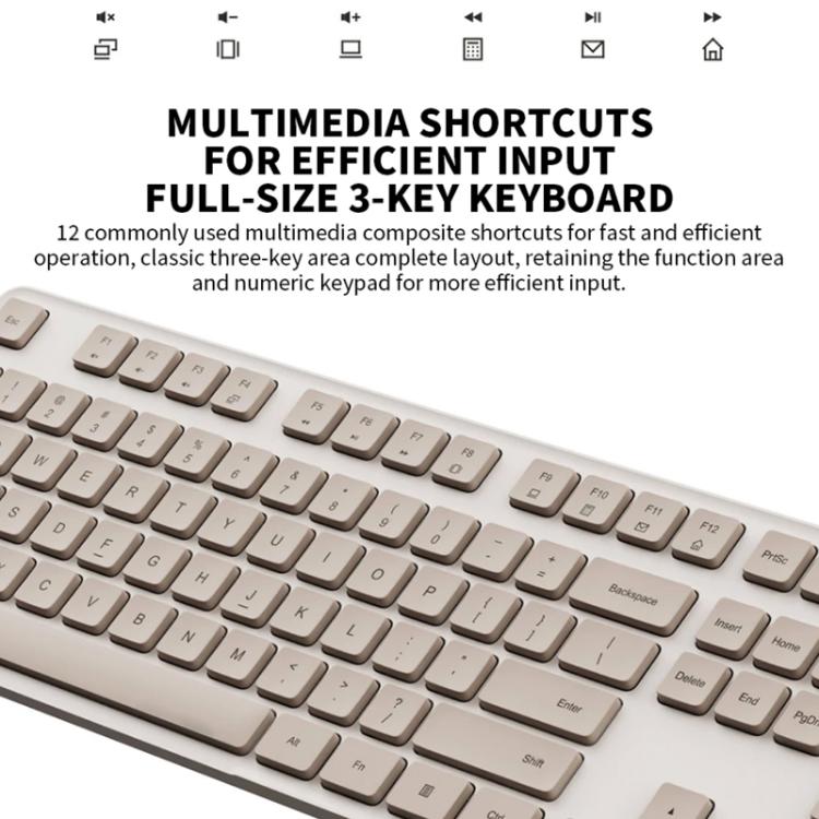 Original Xiaomi 2.4GHz Wireless Keyboard + Mouse Set for Notebook Desktop Laptop, Gen2