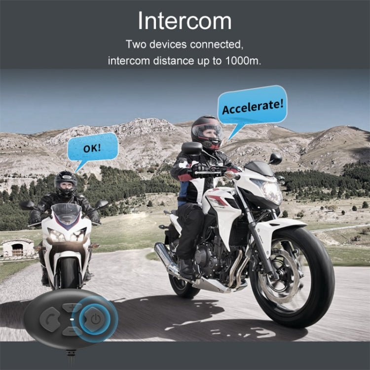 Dier DK12 800m Helmet Wireless Bluetooth Headset 5.0 Waterproof Double Motorcycle Call Headset With Intercom Function, DK12