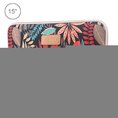 Sleeve Case Colorful Leaves Zipper Briefcase Carrying Bag for Macbook, Samsung, Lenovo, Sony, DELL Alienware, CHUWI, ASUS, HP, 15.6 inch and Below Laptops, 15 inch